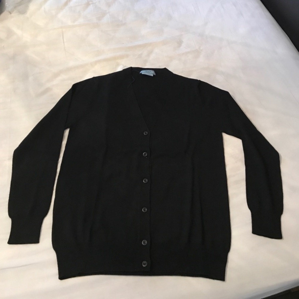 Prada cardigan.